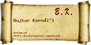 Bujtor Kornél névjegykártya